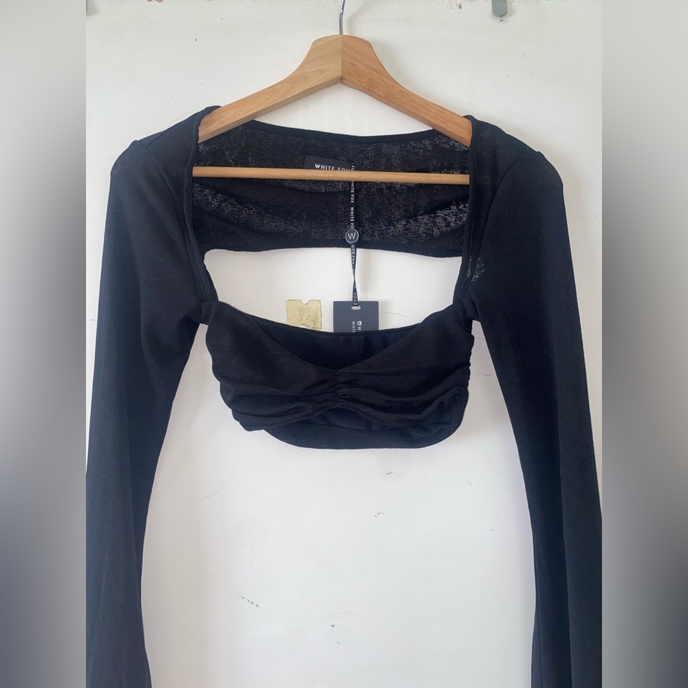 White Fox Boutique Black Long Sleeve Top